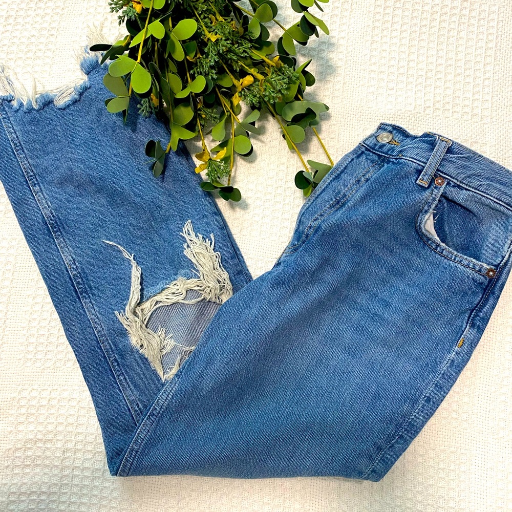 We the Free — distressed mom jean